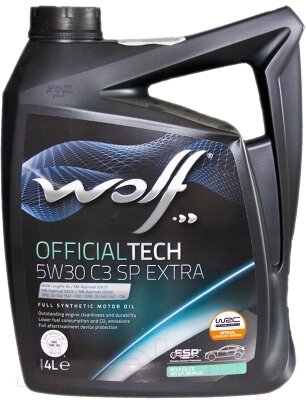 Моторное масло WOLF OfficialTech 5W30 SP Extra / 65648/4 от компании Бесплатная доставка по Беларуси - фото 1