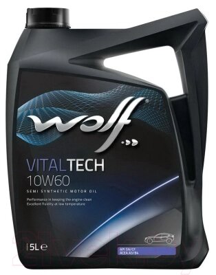 Моторное масло WOLF VitalTech 10W60 / 24118/5 от компании Бесплатная доставка по Беларуси - фото 1