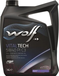 Моторное масло WOLF VitalTech 5W40 PI C3 / 21116/4