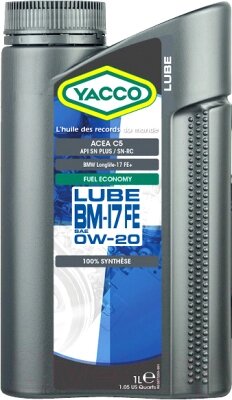 Моторное масло Yacco Lube BM 17 FE 0W20 от компании Бесплатная доставка по Беларуси - фото 1