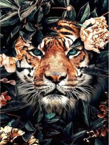 Набор алмазной вышивки Darvish Тигр в цветах / DV-9512-7
