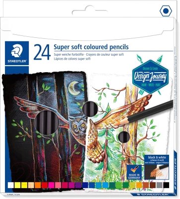 Набор цветных карандашей Staedtler Super Soft 149C C24 от компании Бесплатная доставка по Беларуси - фото 1