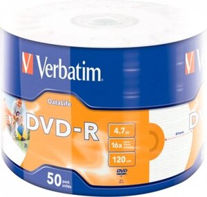 Набор дисков DVD-R Verbatim DL Inkjet Printable 4.7Gb / 43793