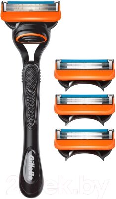 Набор для бритья Gillette Fusion Бритва с кассетой+Сменные кассеты для бритья от компании Бесплатная доставка по Беларуси - фото 1