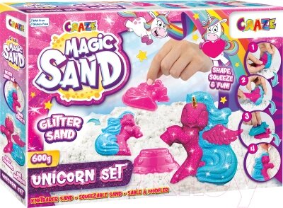 Набор для лепки Craze Magic Sand Сверкающий единорог / 29725 от компании Бесплатная доставка по Беларуси - фото 1