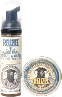 Набор для ухода за бородой и усами Reuzel Wood & Spice Beard Try Me Kit Бальзам+Пена от компании Бесплатная доставка по Беларуси - фото 1