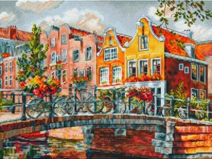 Набор для вышивания БЕЛОСНЕЖКА Амстердам. Мост через канал / 215-14