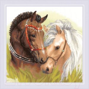 Набор для вышивания Риолис Пара лошадей / 1864