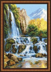 Набор для вышивания Риолис Пейзаж с водопадом / 1194