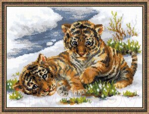 Набор для вышивания Риолис Тигрята в снегу / 1564