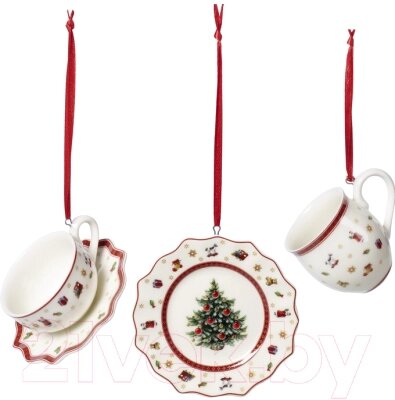 Набор елочных игрушек Villeroy & Boch Toys Delight Decoration. Сервиз из трех предметов / 14-8659-6664 от компании Бесплатная доставка по Беларуси - фото 1