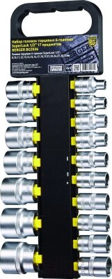 Набор головок слесарных BERGER SuperLock 1/2" 8-32мм / BG2036 от компании Бесплатная доставка по Беларуси - фото 1