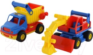 Набор игрушечной техники Полесье КонсТрак с экскаватором колесным / 40855