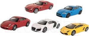 Набор игрушечных автомобилей Welly Lambo Gallardo, Porsche 911, Audi R8 / 44000-5SG (B)