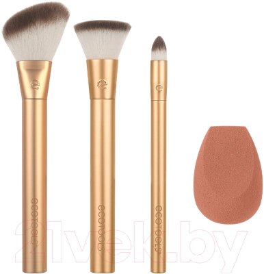 Набор кистей для макияжа Ecotools Precious Metals Face Blend + Sculpt Set ET2700 от компании Бесплатная доставка по Беларуси - фото 1