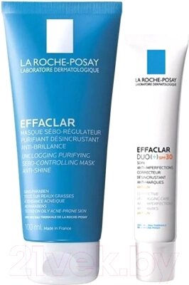 Набор косметики для лица La Roche-Posay Effaclar Крем DUO+ Корректирующий SPF30 40мл+Маска 100мл от компании Бесплатная доставка по Беларуси - фото 1