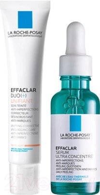 Набор косметики для лица La Roche-Posay Effaclar Крем Duo+ тонирующий 40мл+Сыворотка Ultra 30мл от компании Бесплатная доставка по Беларуси - фото 1