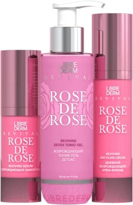 Набор косметики для лица Librederm Rose De Rose Возрождение Красоты Крем+Сыворотка+Тоник от компании Бесплатная доставка по Беларуси - фото 1