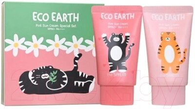 Набор косметики для лица The Saem Eco Earth Pink Sun Cream Special Set от компании Бесплатная доставка по Беларуси - фото 1