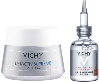 Набор косметики для лица Vichy Liftactiv Supreme Крем для сухой кожи 50мл+Сыворотка д/лица 30мл от компании Бесплатная доставка по Беларуси - фото 1