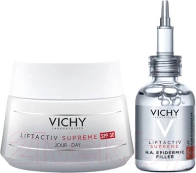 Набор косметики для лица Vichy Liftactiv Supreme Крем SPF30 50мл+Сыворотка д/лица Гиалурон 30мл от компании Бесплатная доставка по Беларуси - фото 1