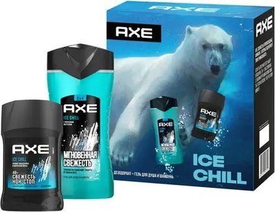 Набор косметики для тела Axe Ice Chill Гель для душа 250мл+Дезодорант-стик 50мл от компании Бесплатная доставка по Беларуси - фото 1