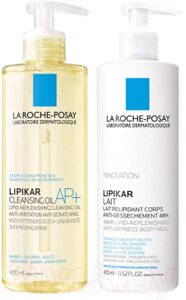 Набор косметики для тела La Roche-Posay Lipikar Масло для душа Ap+ 400мл+Молочко для сухой кожи 400мл