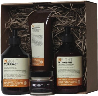 Набор косметики для волос Insight Antioxidant Шампунь+Кондиционер+Маска+Ароматич свеча от компании Бесплатная доставка по Беларуси - фото 1