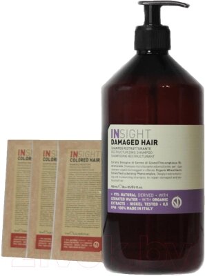 Набор косметики для волос Insight Damaged Hair Шампунь Restructurizing+Шампунь PMIN008 от компании Бесплатная доставка по Беларуси - фото 1