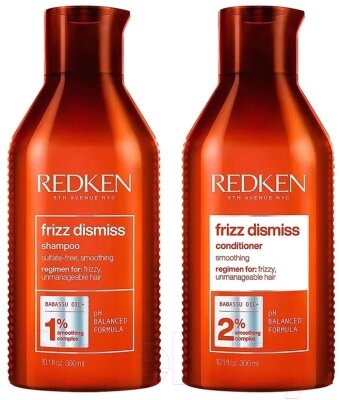 Набор косметики для волос Redken Frizz Dismiss Шампунь 300мл+Кондиционер 300мл от компании Бесплатная доставка по Беларуси - фото 1