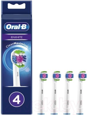 Набор насадок для зубной щетки Oral-B EB18рRB 3D White CleanMaxim от компании Бесплатная доставка по Беларуси - фото 1