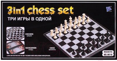 Набор настольных игр Darvish 3 в 1 Шахматы, шашки, нарды / SR-T-2064 от компании Бесплатная доставка по Беларуси - фото 1