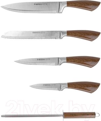Набор ножей Mercury Haus Herzog HR-SND5W-BRN от компании Бесплатная доставка по Беларуси - фото 1