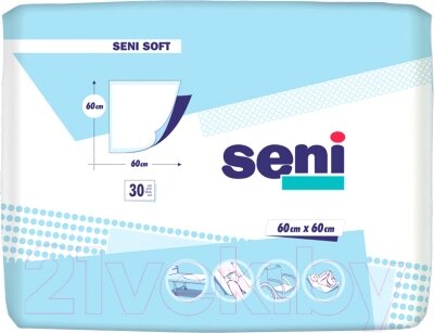 Набор пеленок одноразовых впитывающих Seni Soft 60x60 от компании Бесплатная доставка по Беларуси - фото 1