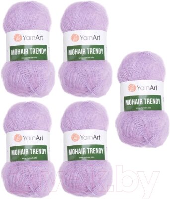 Набор пряжи для вязания Yarnart Mohair Trendy 50% мохер, 50% акрил 220м / 138 от компании Бесплатная доставка по Беларуси - фото 1