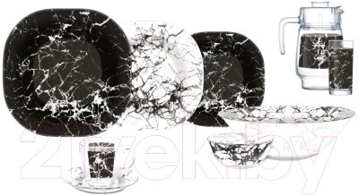 Набор столовой посуды Luminarc Carine Marble Black / V2709 от компании Бесплатная доставка по Беларуси - фото 1