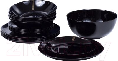 Набор столовой посуды Luminarc Diwali black P1622 от компании Бесплатная доставка по Беларуси - фото 1