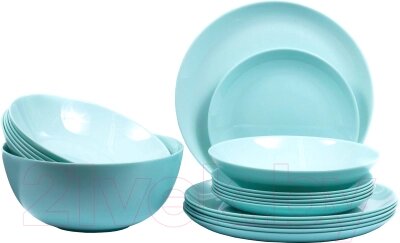Набор столовой посуды Luminarc Diwali Light Turquoise P2947 от компании Бесплатная доставка по Беларуси - фото 1