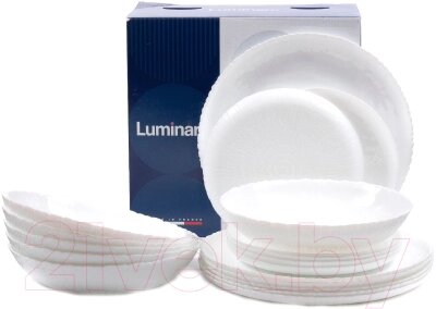Набор тарелок Luminarc Ammonite White P9101 от компании Бесплатная доставка по Беларуси - фото 1