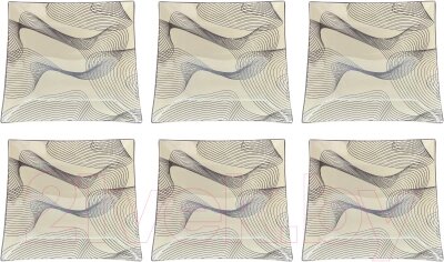 Набор тарелок NiNaGlass Бриз 85-027-25x25 / 4840158209 от компании Бесплатная доставка по Беларуси - фото 1