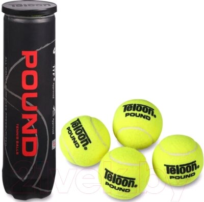 Набор теннисных мячей Teloon Pount-Tour 828Т Р4 от компании Бесплатная доставка по Беларуси - фото 1