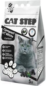 Наполнитель для туалета Cat Step Compact White Carbon / 20313015