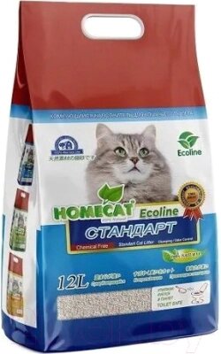 Наполнитель для туалета Homecat Ecoline Стандарт Комкующийся / 77513 от компании Бесплатная доставка по Беларуси - фото 1