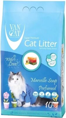 Наполнитель для туалета Van Cat Marseille Soap бентонитовый с ароматом марсельского мыла от компании Бесплатная доставка по Беларуси - фото 1