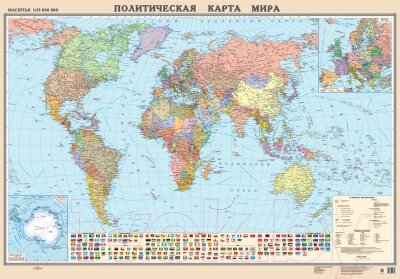 Настенная карта Белкартография Политическая 138x96 см от компании Бесплатная доставка по Беларуси - фото 1