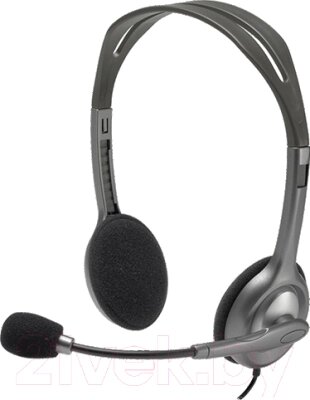 Наушники-гарнитура Logitech Stereo Headset H111 981-000593 / 981-000594 от компании Бесплатная доставка по Беларуси - фото 1