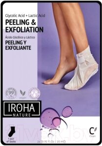 Носки для педикюра Iroha Nature Glycolic Acid + Lactic Acid Peel-ing & Exfoliation