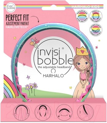 Обруч для волос Invisibobble Hairhalo Rainbow Crown от компании Бесплатная доставка по Беларуси - фото 1