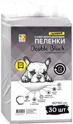 Одноразовая пеленка для животных Four Pets Double Black PFA103C-30 от компании Бесплатная доставка по Беларуси - фото 1