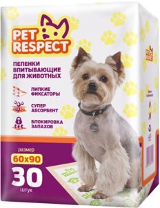 Одноразовая пеленка для животных Pet Respect Впитывающая 60x90